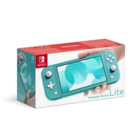 Nintendo Switch Lite Consola Portátil - Azul Turquesa, Modelo SWLITE AT, Pantalla Táctil 5.5', 32 GB, Batería 3570 mAh, Compatible con Juegos en Modo Portátil